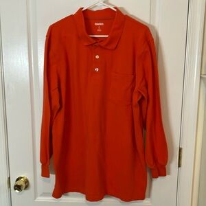 100% cotton pique knit polo XL Orange